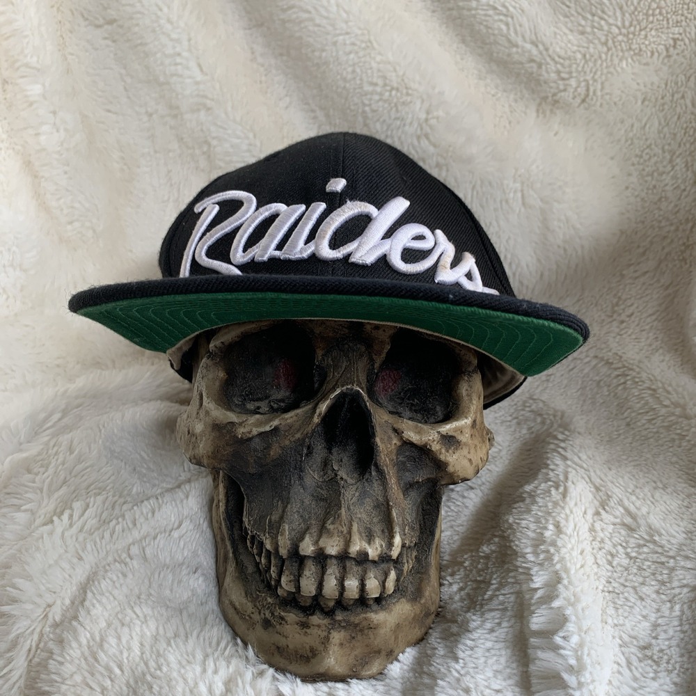 Oakland Las Vegas Raiders NFL Script Snapback Hat Cap Men's New Era 9FIFTY Black